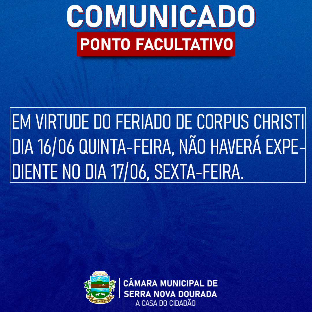 PONTO FACULTATIVO 17/06