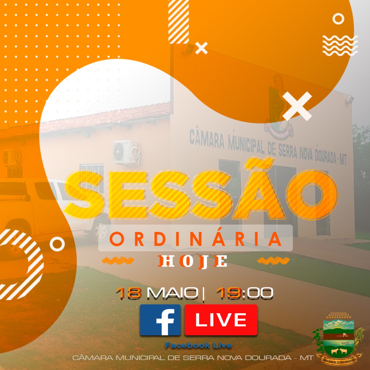 Sessão transmitida via Live